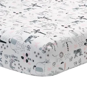Happy Jungle Fitted Crib Sheet