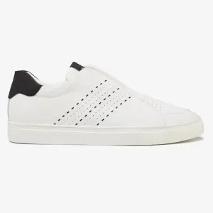 Harrys Of London Track Tech Leather Trainer White-Black
