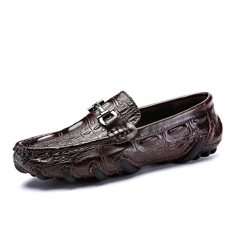 Hnzxzm Genuine Leather Loafers Mens Luxury Slip on Moccasins Casual Driving Shoes with Fur Winter Warm Shoes Men Boat Shoes Size38-47