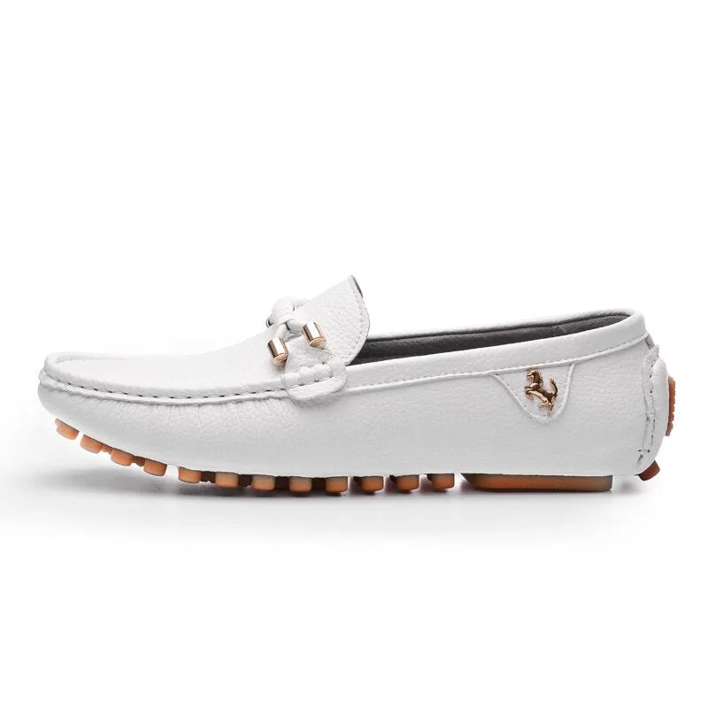 Hnzxzm Genuine Leather Men Shoes Sports Car Shape Luxury Brand Casual Slip on Formal Classic Loafers Moccasins Male Driving Shoes