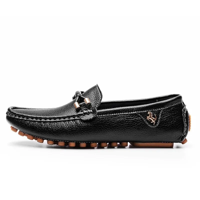 Hnzxzm Genuine Leather Men Shoes Sports Car Shape Luxury Brand Casual Slip on Formal Classic Loafers Moccasins Male Driving Shoes
