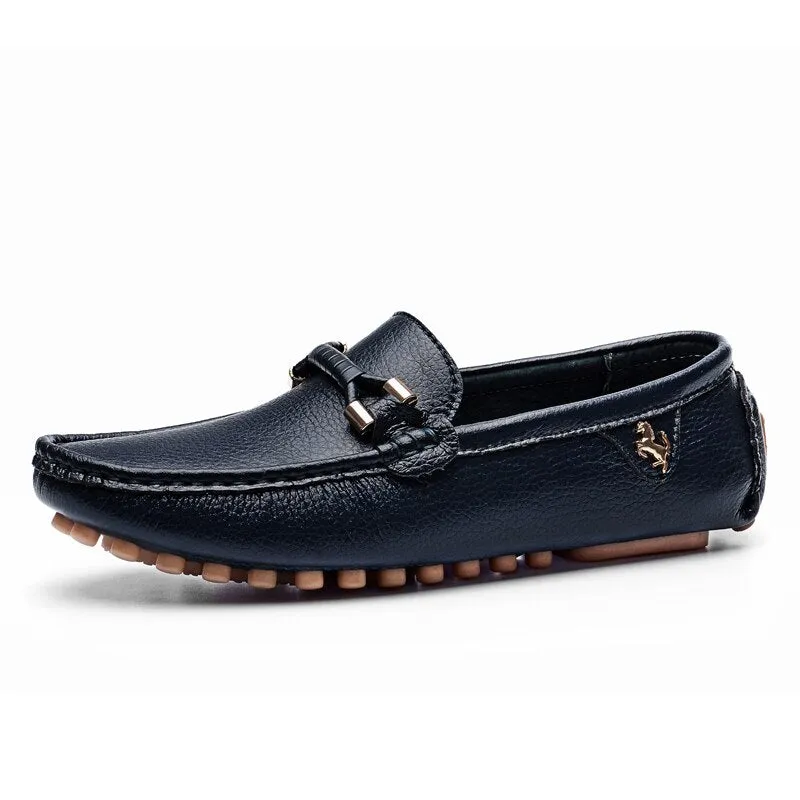 Hnzxzm Genuine Leather Men Shoes Sports Car Shape Luxury Brand Casual Slip on Formal Classic Loafers Moccasins Male Driving Shoes