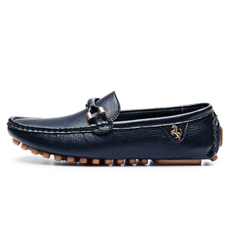Hnzxzm Genuine Leather Men Shoes Sports Car Shape Luxury Brand Casual Slip on Formal Classic Loafers Moccasins Male Driving Shoes