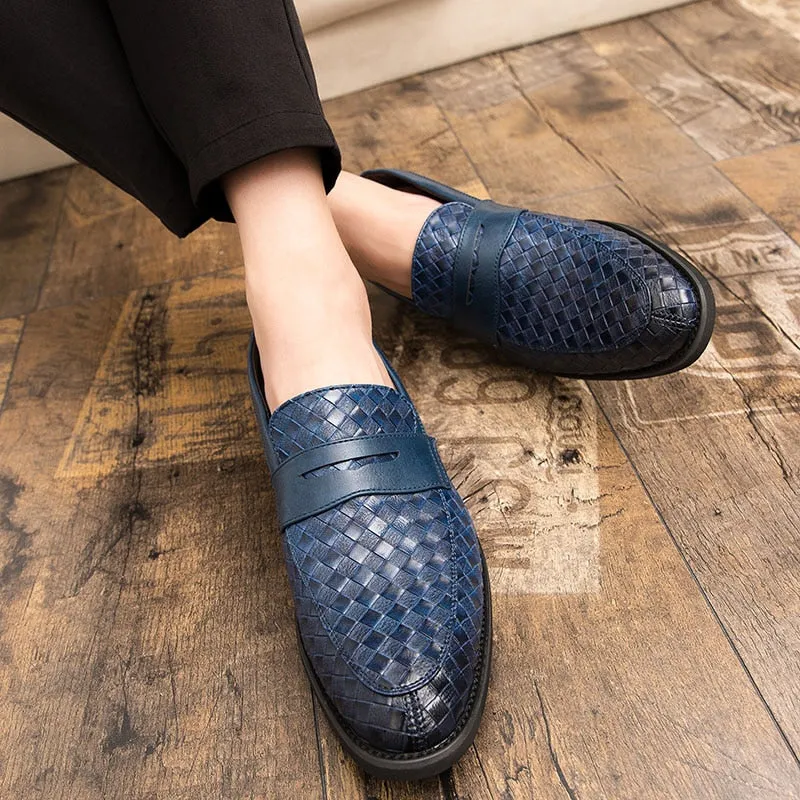 Hnzxzm Italian Loafers Men Casual Shoes Luxury Brand Shoes For Men Leather Moccasins Slip On Boat Driving Shoes Dress Zapatillas