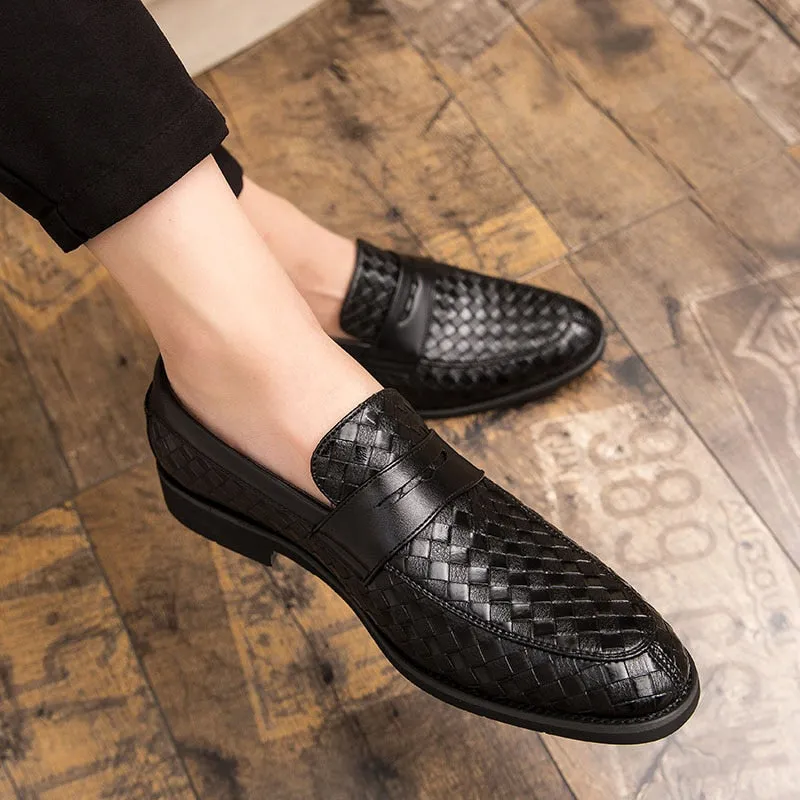 Hnzxzm Italian Loafers Men Casual Shoes Luxury Brand Shoes For Men Leather Moccasins Slip On Boat Driving Shoes Dress Zapatillas