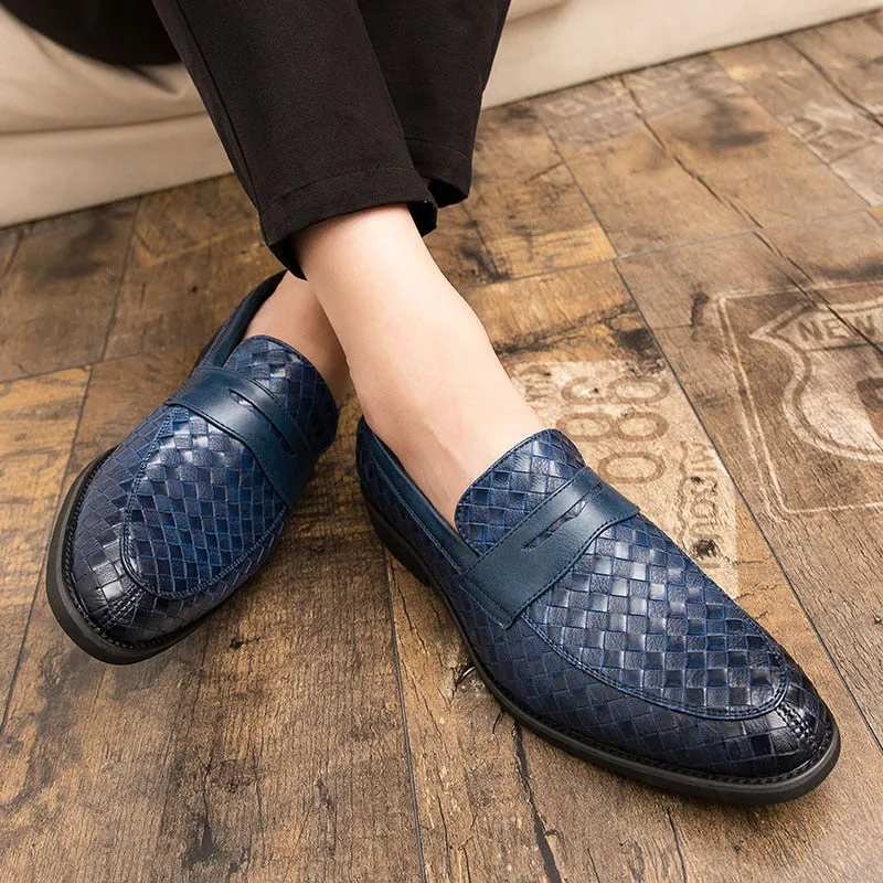 Hnzxzm Italian Loafers Men Casual Shoes Luxury Brand Shoes For Men Leather Moccasins Slip On Boat Driving Shoes Dress Zapatillas