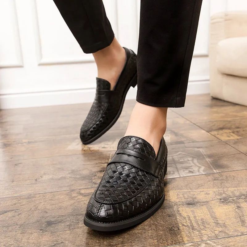 Hnzxzm Italian Loafers Men Casual Shoes Luxury Brand Shoes For Men Leather Moccasins Slip On Boat Driving Shoes Dress Zapatillas