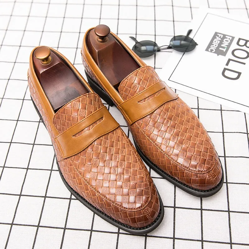 Hnzxzm Italian Loafers Men Casual Shoes Luxury Brand Shoes For Men Leather Moccasins Slip On Boat Driving Shoes Dress Zapatillas