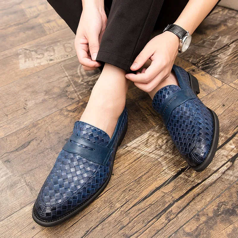 Hnzxzm Italian Loafers Men Casual Shoes Luxury Brand Shoes For Men Leather Moccasins Slip On Boat Driving Shoes Dress Zapatillas