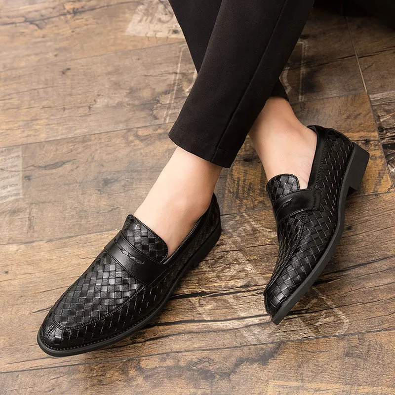 Hnzxzm Italian Loafers Men Casual Shoes Luxury Brand Shoes For Men Leather Moccasins Slip On Boat Driving Shoes Dress Zapatillas