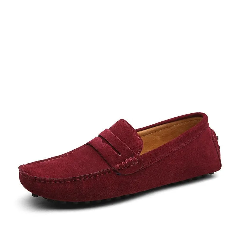 Hnzxzm Large Size 49 Men Loafers Soft Moccasins High Quality Spring Autumn Genuine Leather Shoes Men Warm Flats Driving Shoes