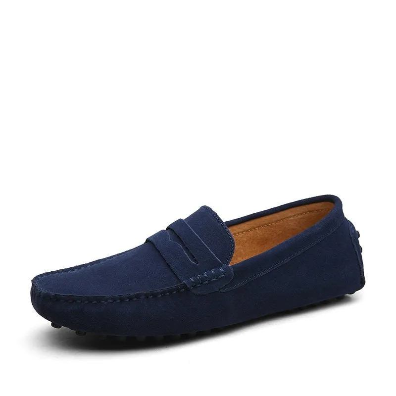 Hnzxzm Large Size 49 Men Loafers Soft Moccasins High Quality Spring Autumn Genuine Leather Shoes Men Warm Flats Driving Shoes