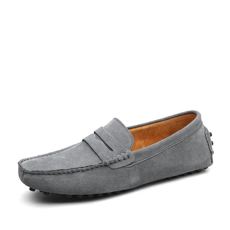 Hnzxzm Large Size 49 Men Loafers Soft Moccasins High Quality Spring Autumn Genuine Leather Shoes Men Warm Flats Driving Shoes
