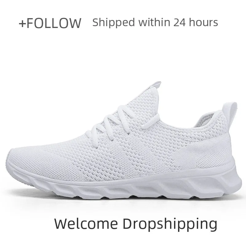 Hnzxzm Men Light Running Shoes  Breathable Lace-Up Jogging Shoes for Man Sneakers Anti-Odor Men's Casual Shoes Drop Shipping