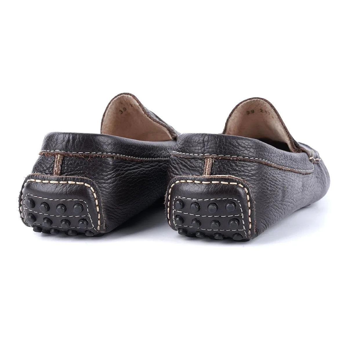 Howens Casual Moccasins Leather Brown Colour For Men