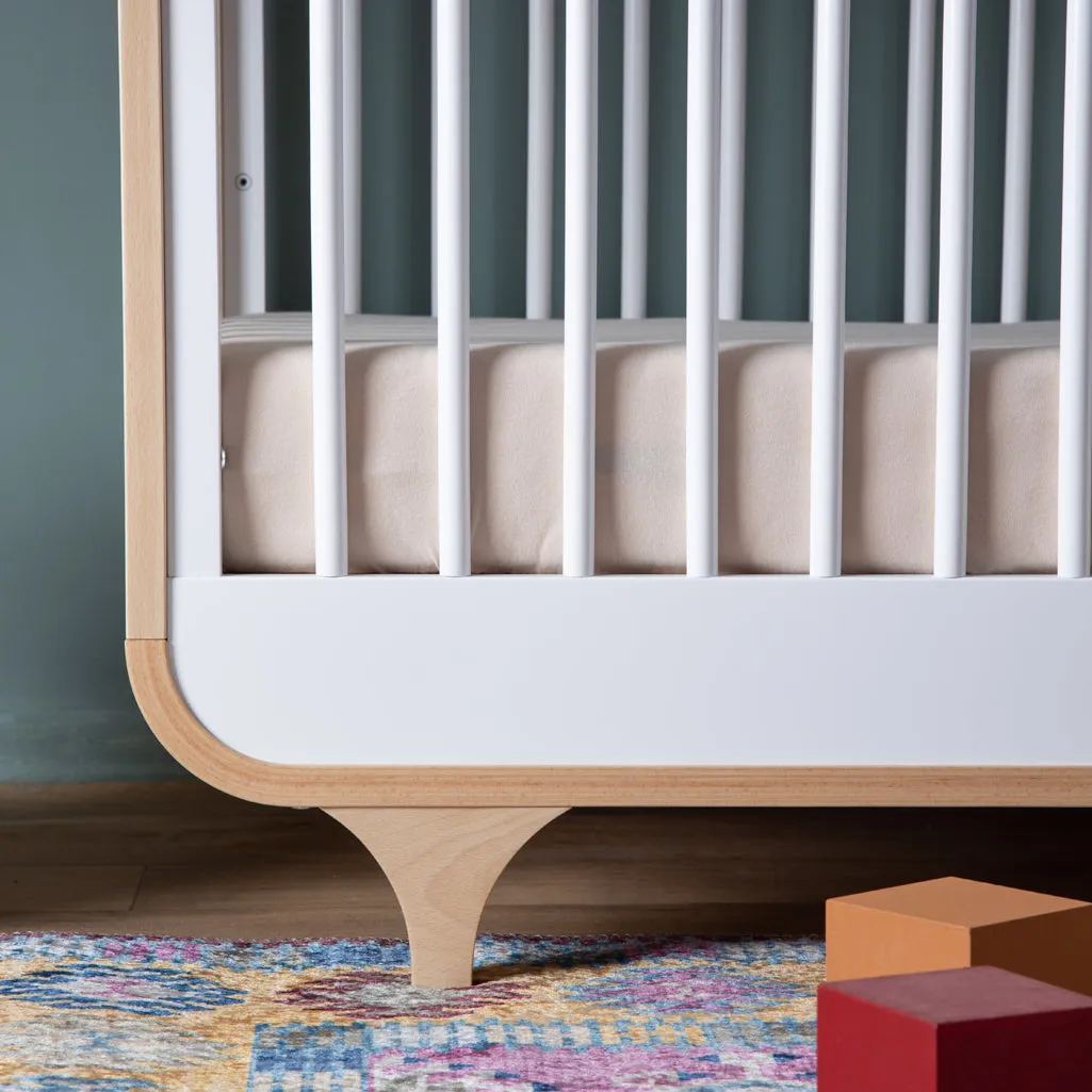 Jolly 3-in-1 Convertible Crib | White/Natural
