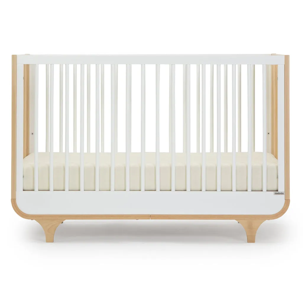 Jolly 3-in-1 Convertible Crib | White/Natural