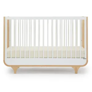 Jolly 3-in-1 Convertible Crib | White/Natural