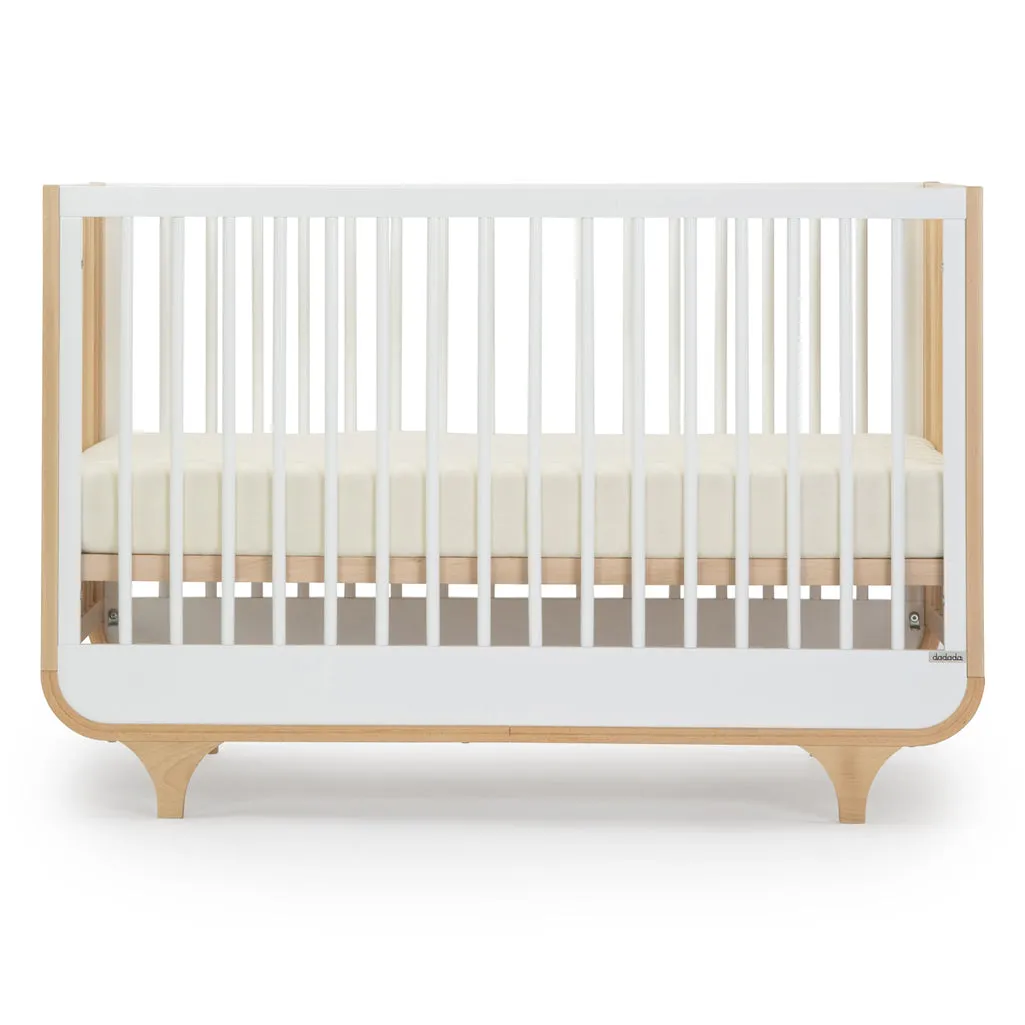Jolly 3-in-1 Convertible Crib | White/Natural
