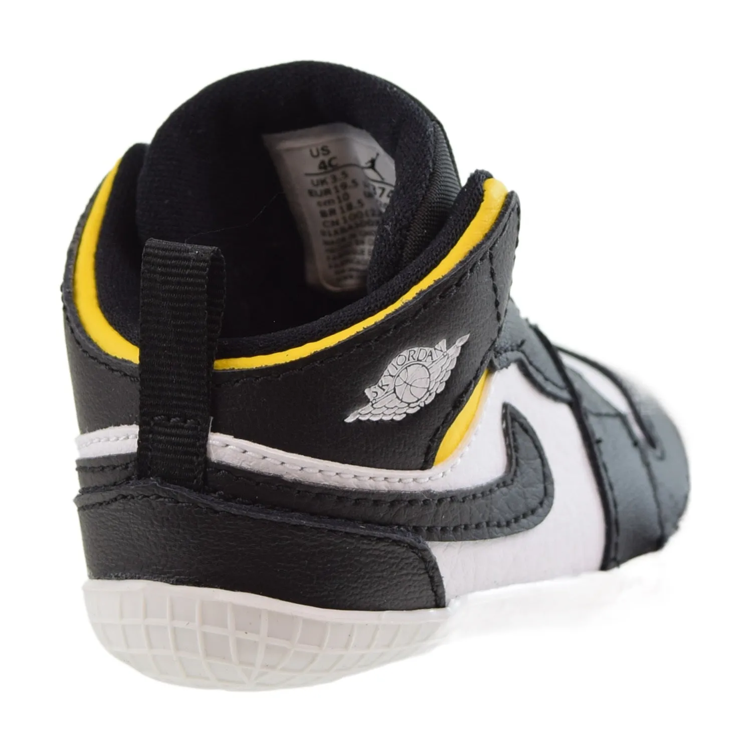 Jordan 1 Crib Bootie Black-White Varsity-Maize