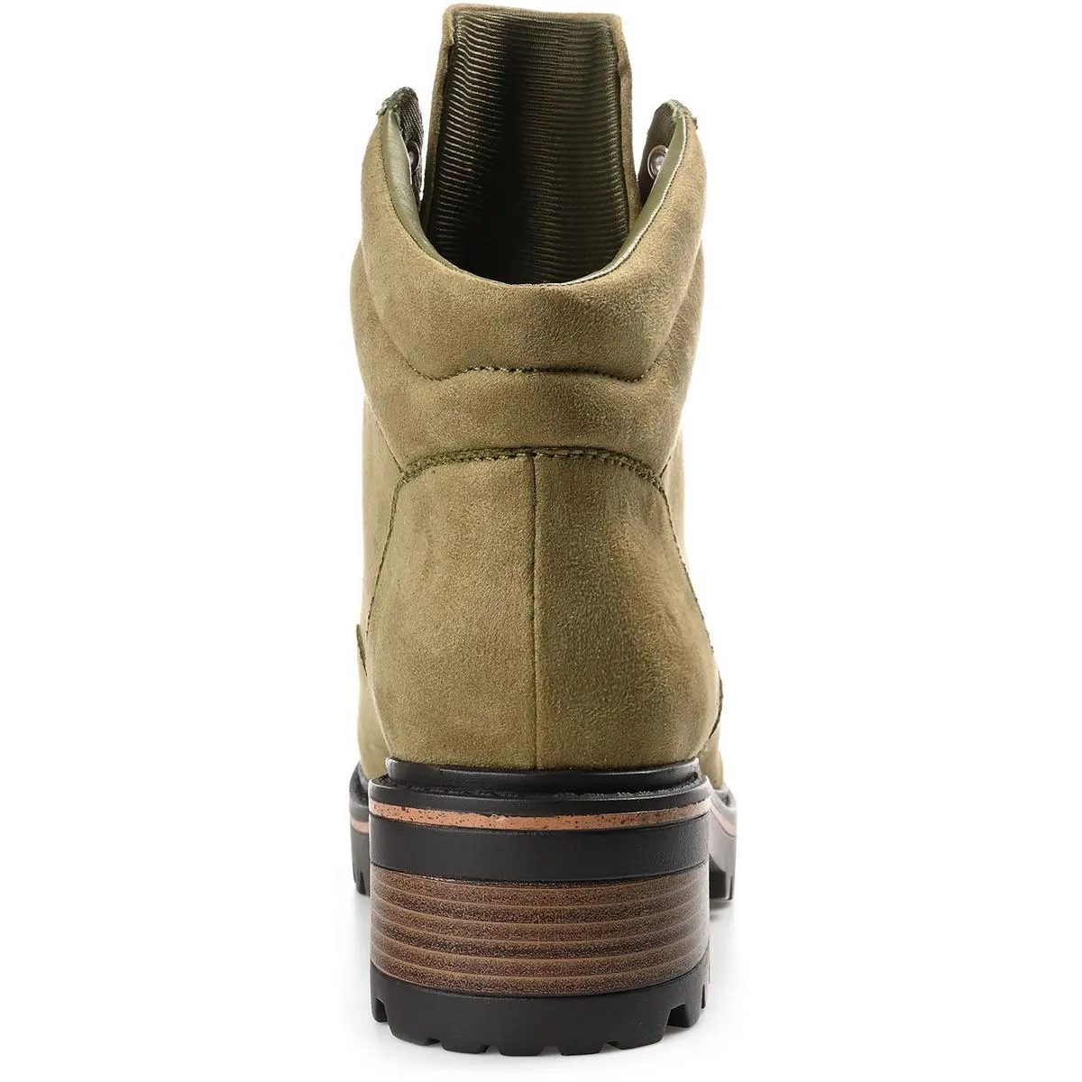 Journee Collection Womens Nyia Faux Leather Lugged Sole Hiking Boots