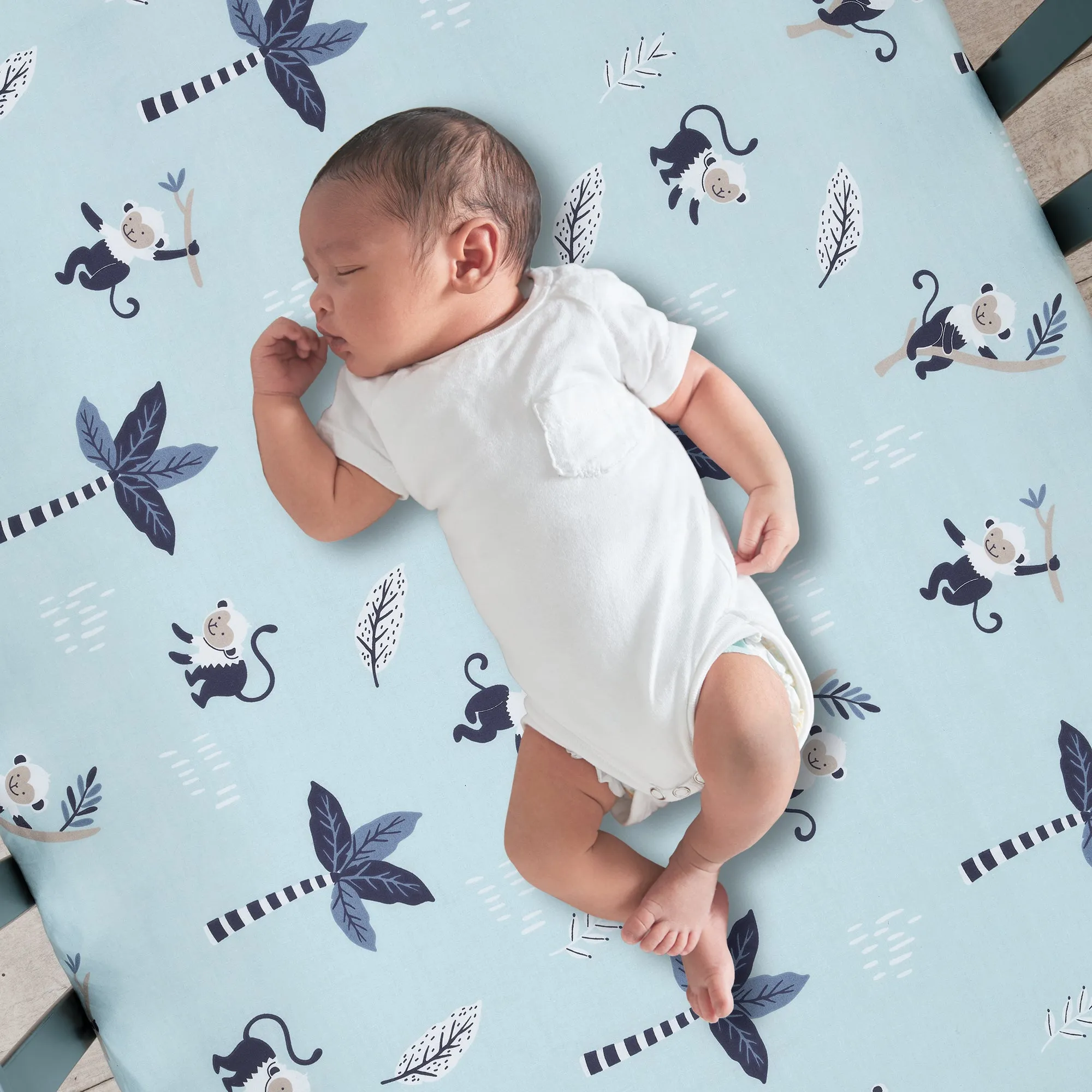 Jungle Party Cotton Fitted Crib Sheet