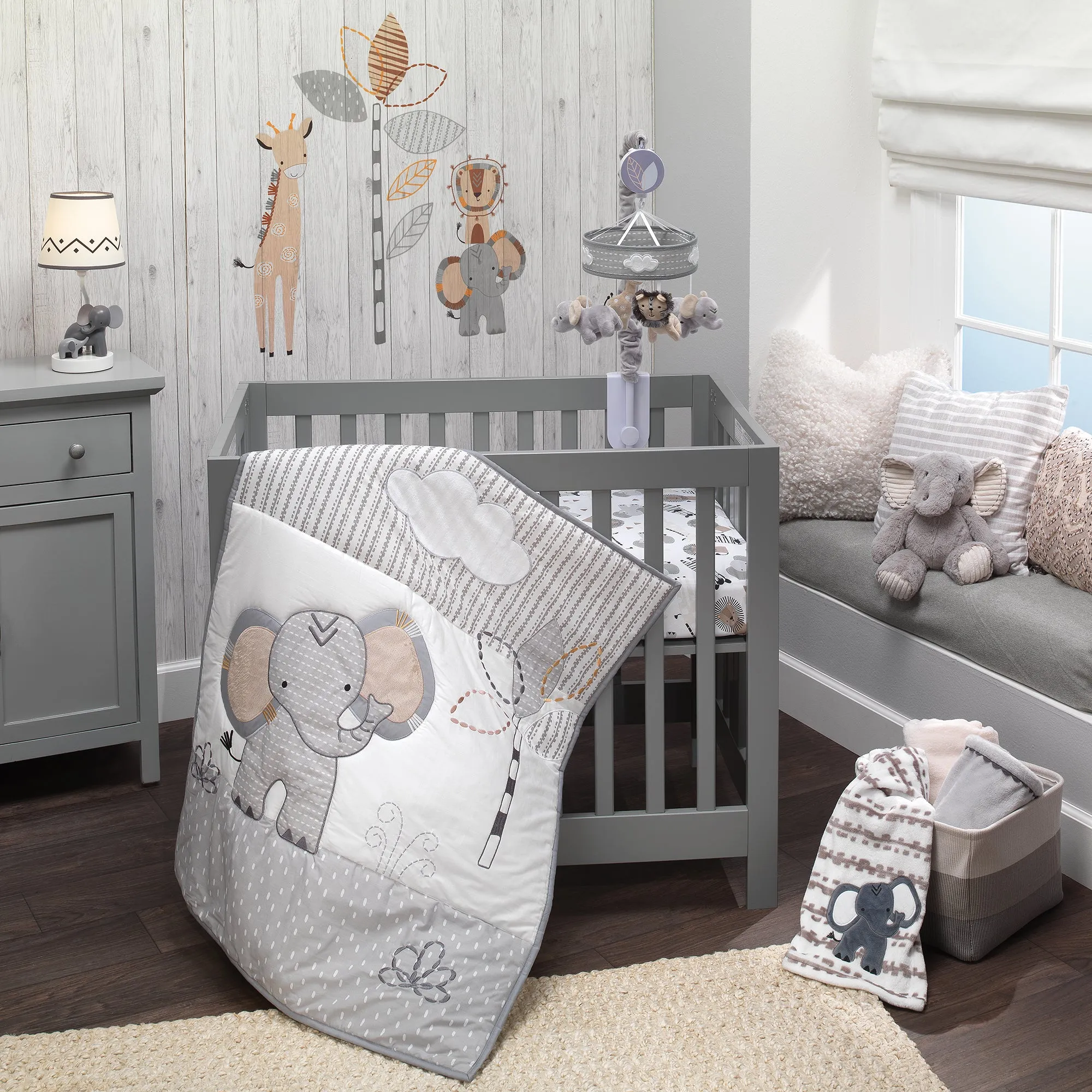 Jungle Safari 3-Piece Mini Crib Bedding Set