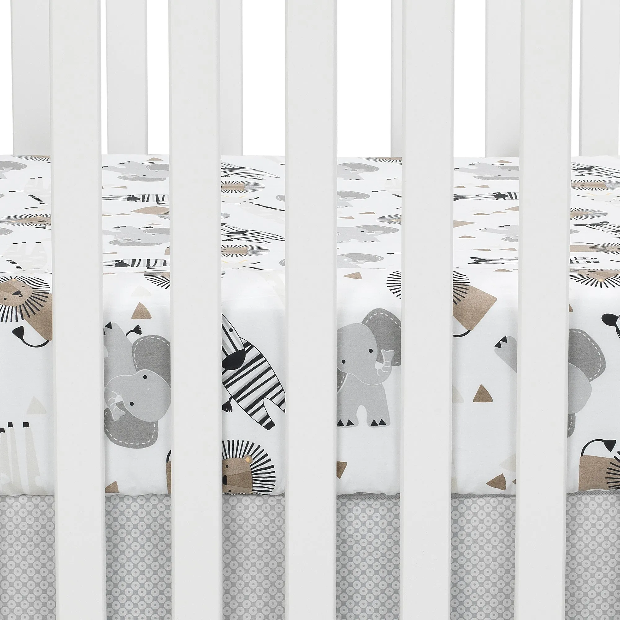 Jungle Safari Cotton Fitted Crib Sheet