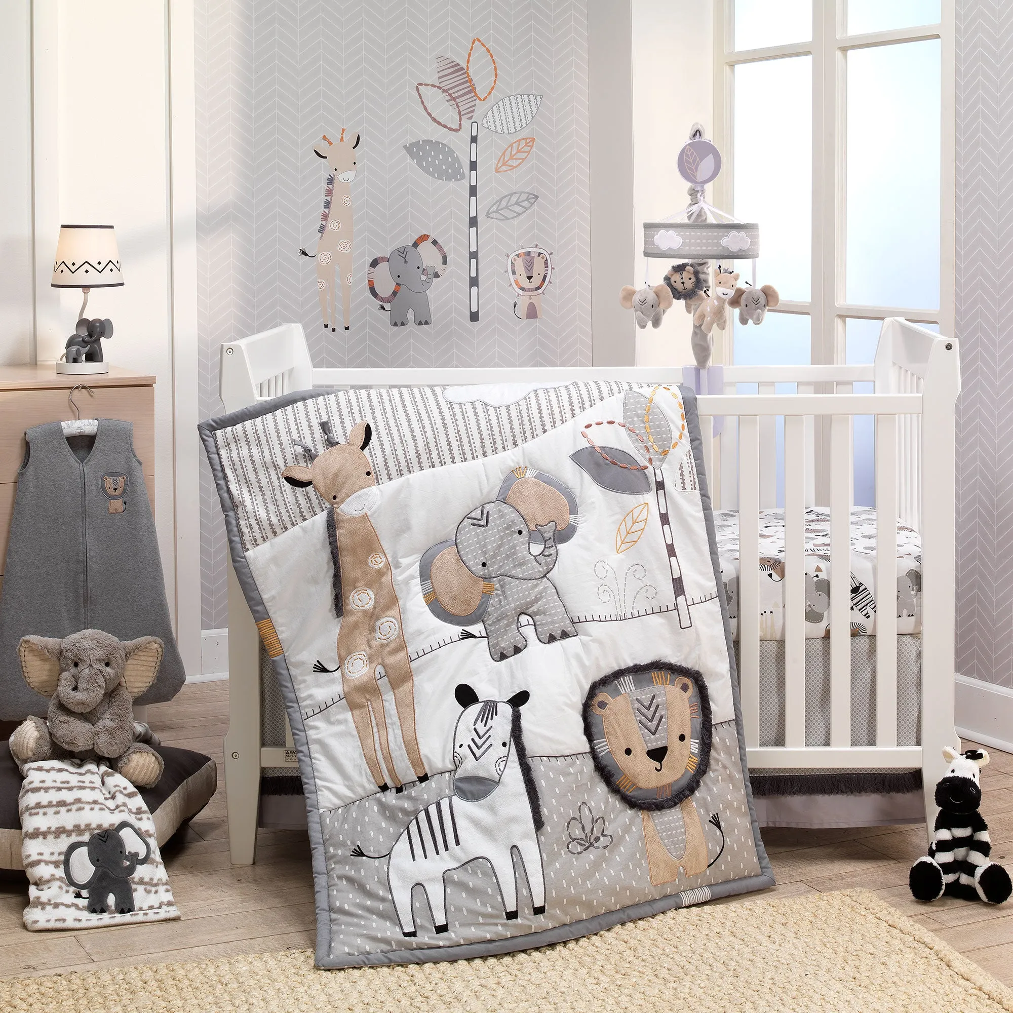 Jungle Safari Cotton Fitted Crib Sheet