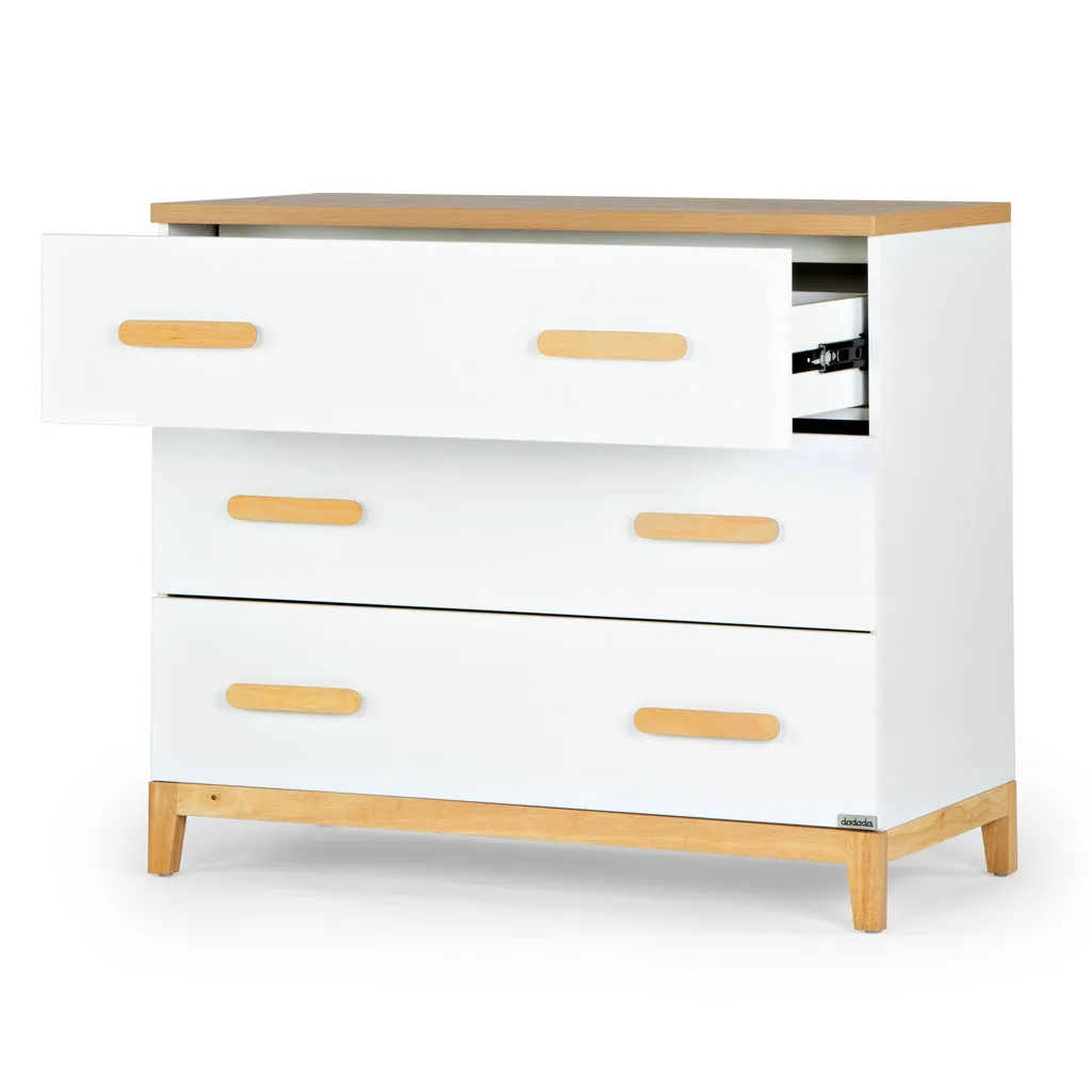 Lala Little 3-Drawer Dresser | White/Natural