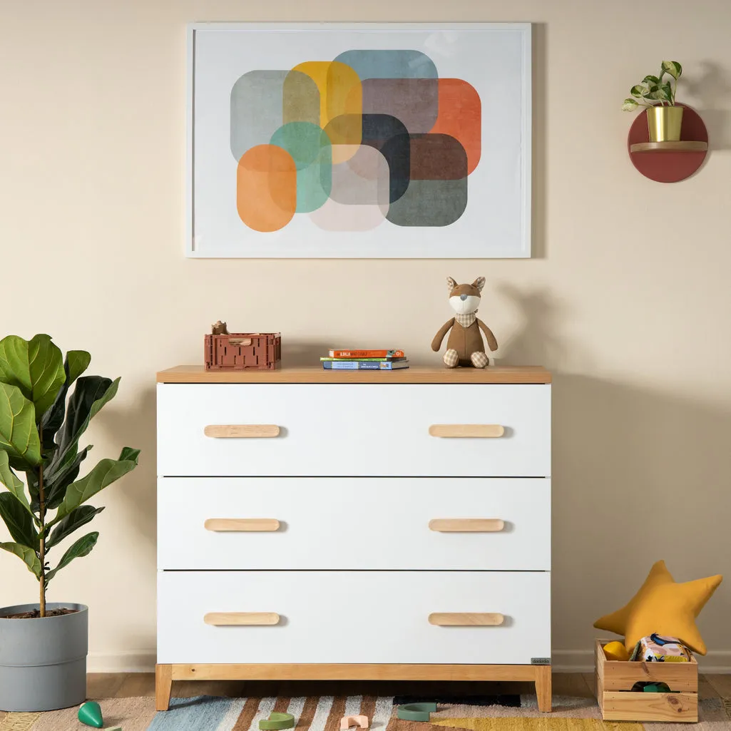 Lala Little 3-Drawer Dresser | White/Natural