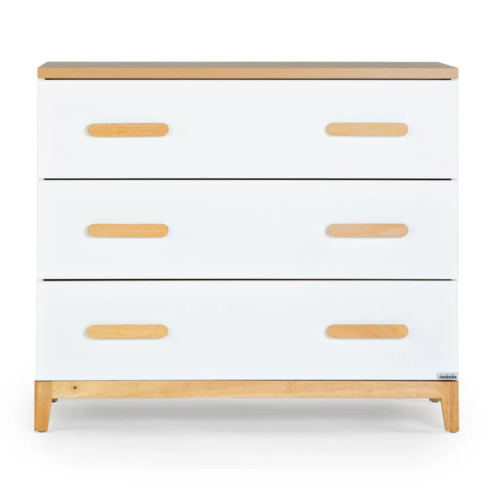 Lala Little 3-Drawer Dresser | White/Natural