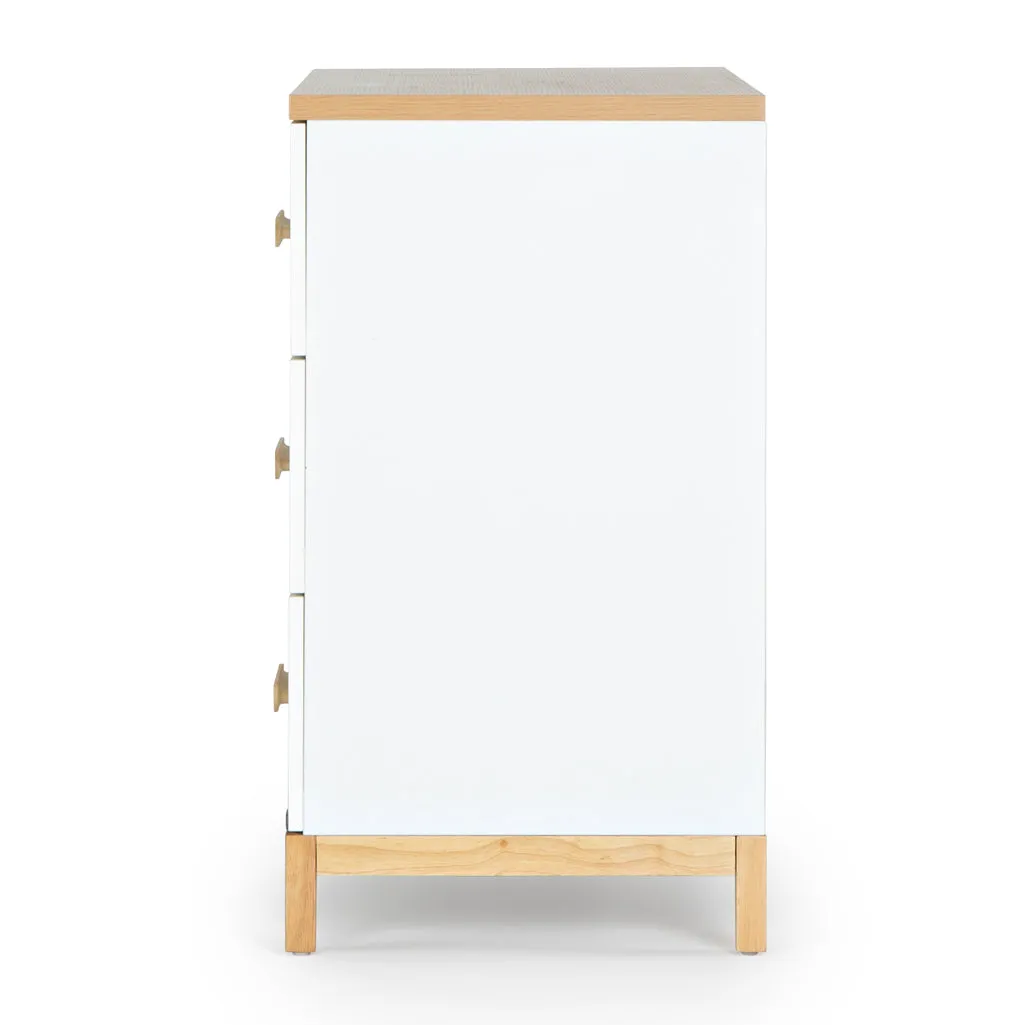Lala Little 3-Drawer Dresser | White/Natural