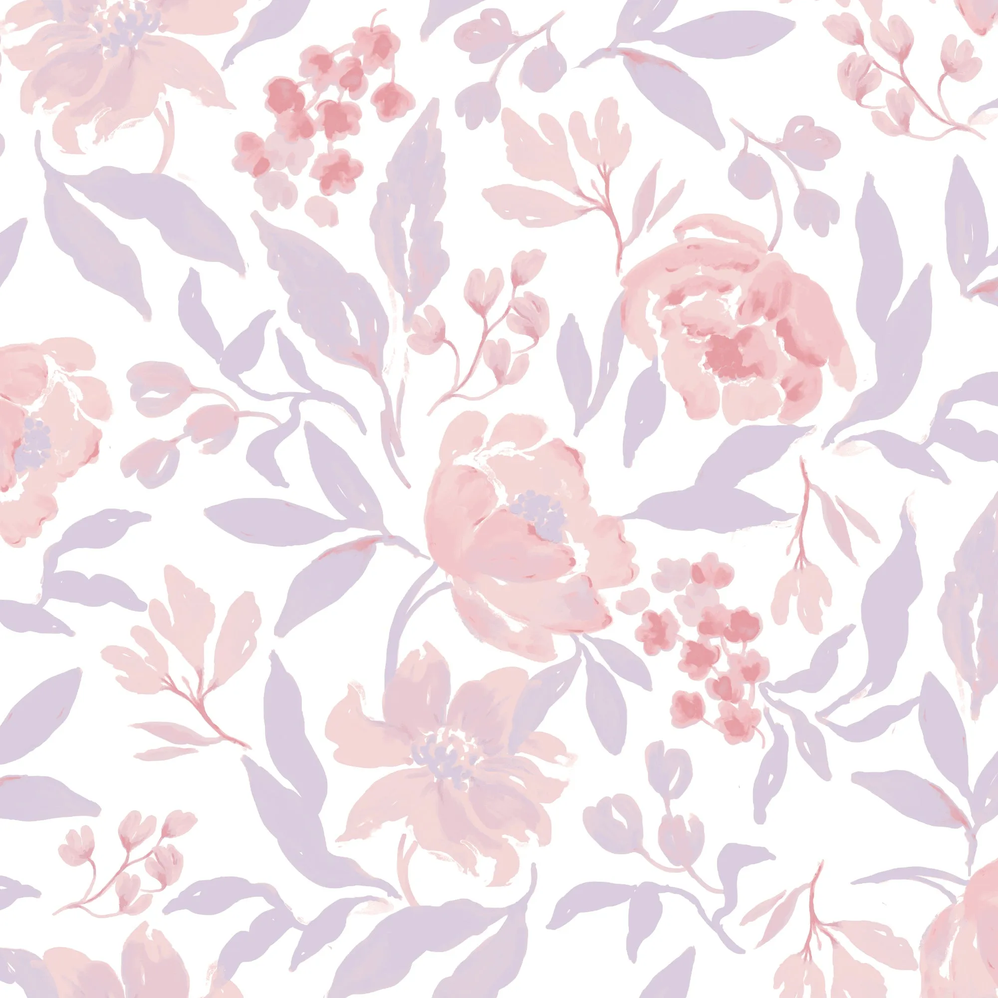 Lavender Floral Fitted Crib Sheet