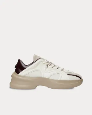 Leather Beige / Brown Low Top Sneakers