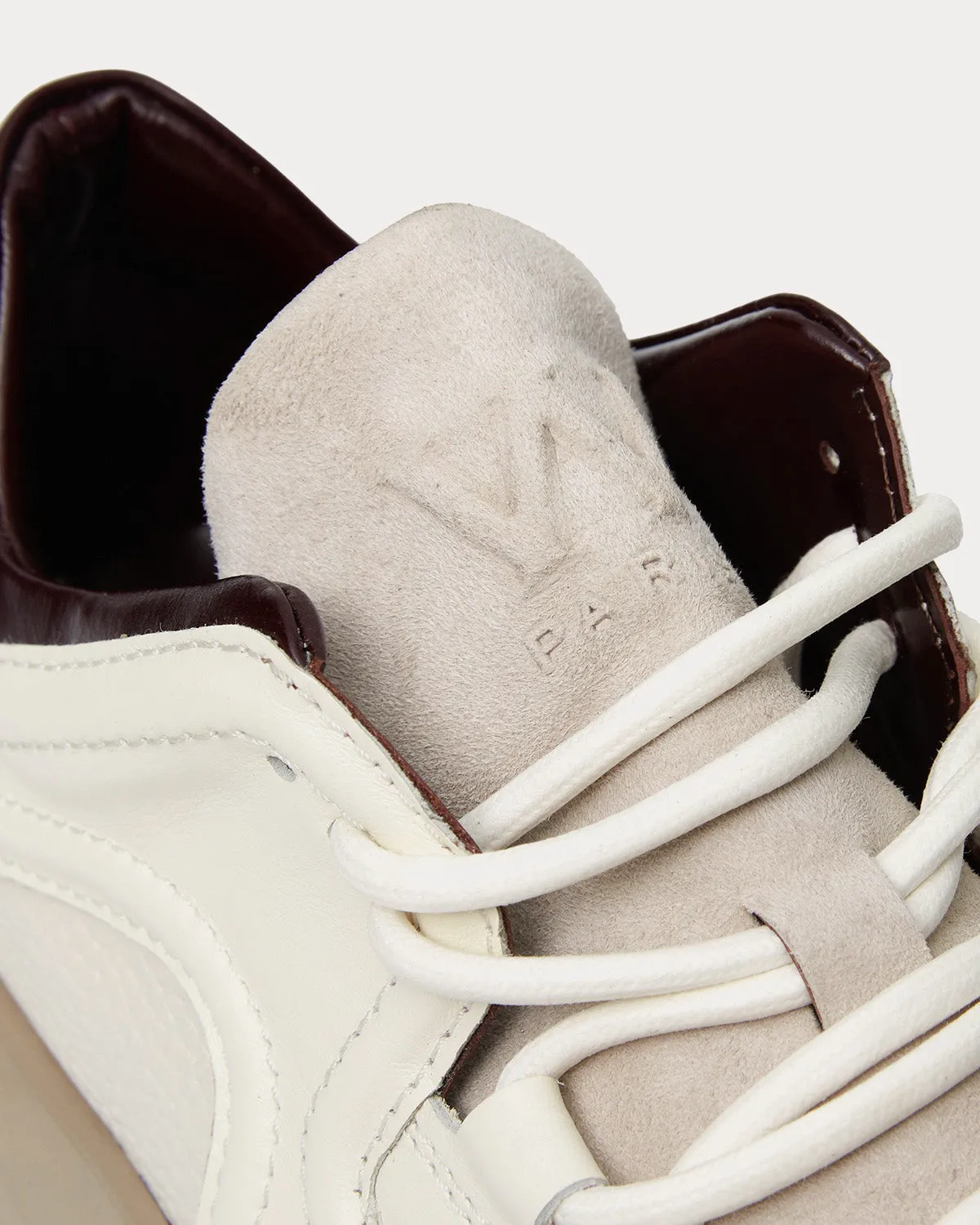 Leather Beige / Brown Low Top Sneakers