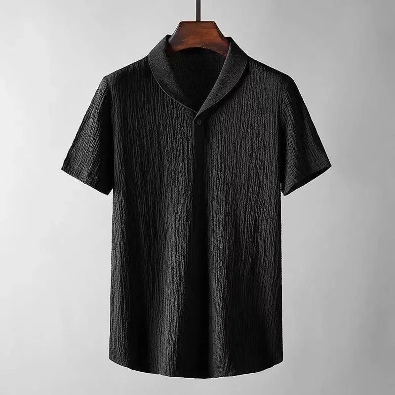 Leisure Suit Summer Loose Short Sleeve Top | Leisure Suit Mens Clothing