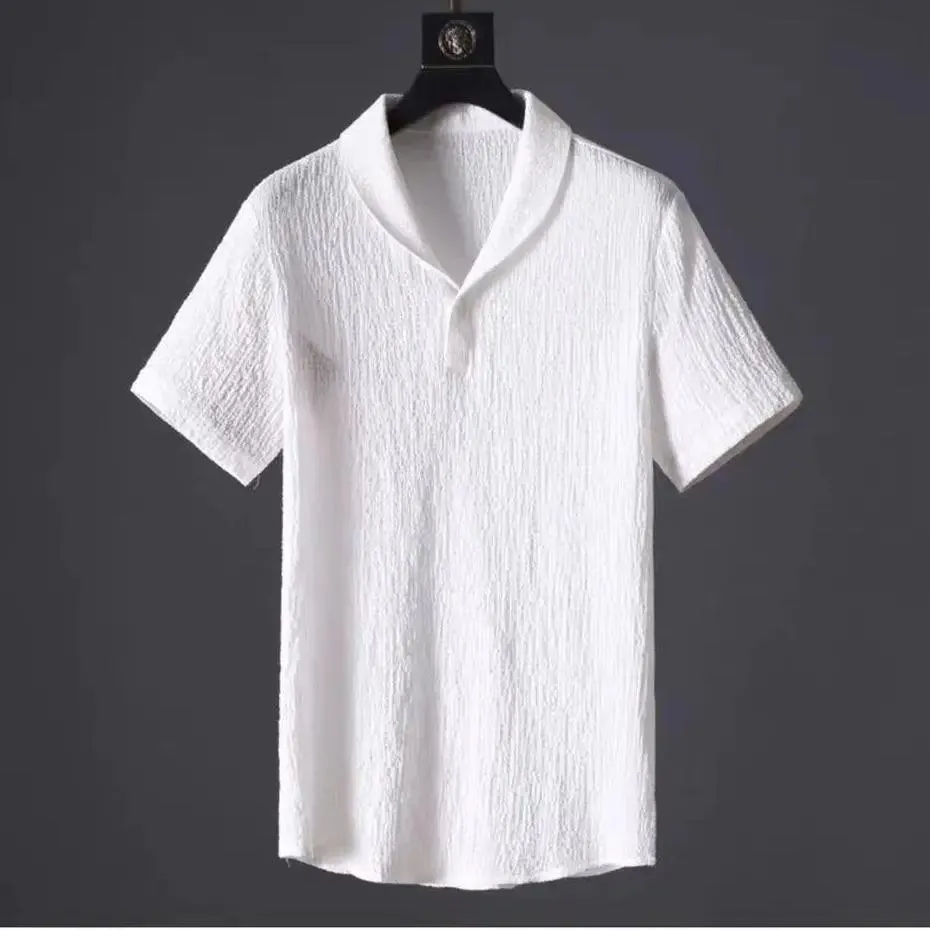 Leisure Suit Summer Loose Short Sleeve Top | Leisure Suit Mens Clothing
