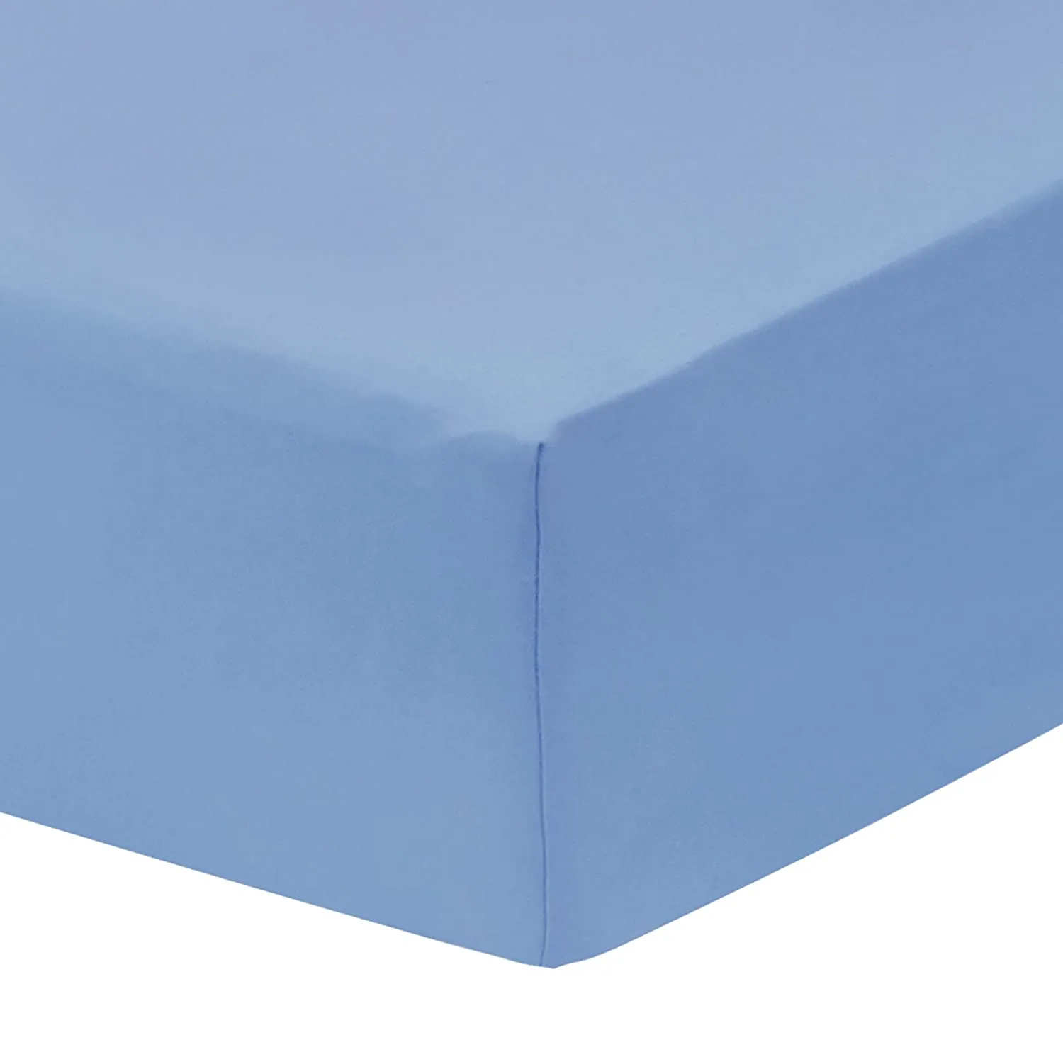 Light Blue Fitted Crib Sheet