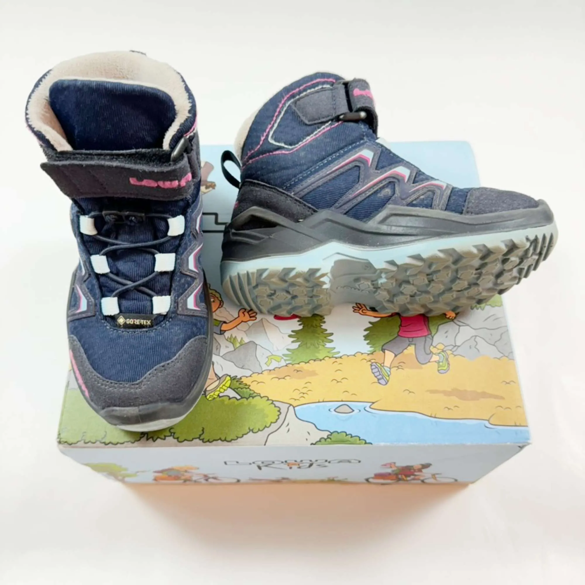 Lowa navy/berry Maddox Warm Gore-Tex hiking boots 25
