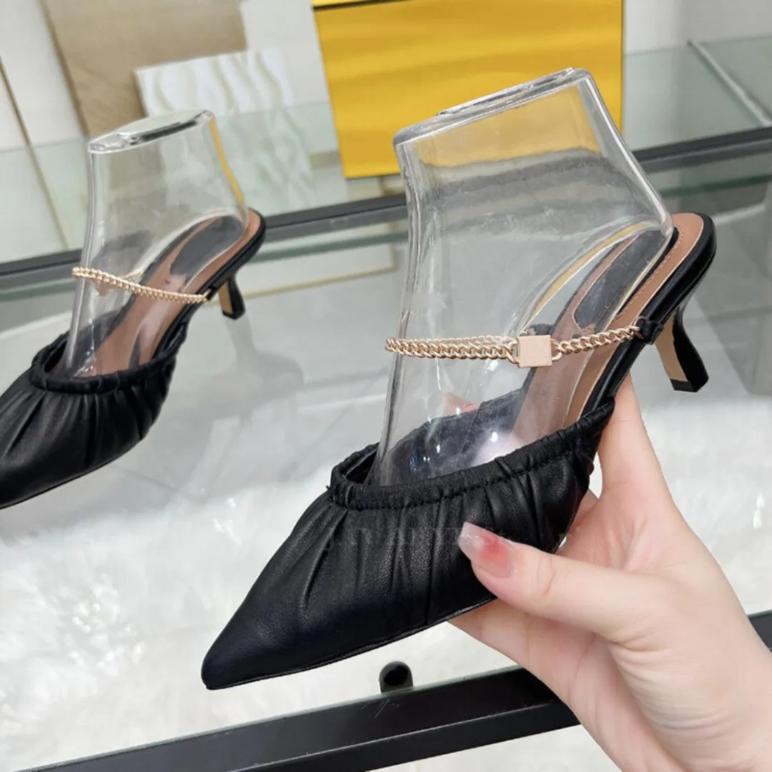 Matilda - Elegant Pointed Kitten Heel Mules for Women