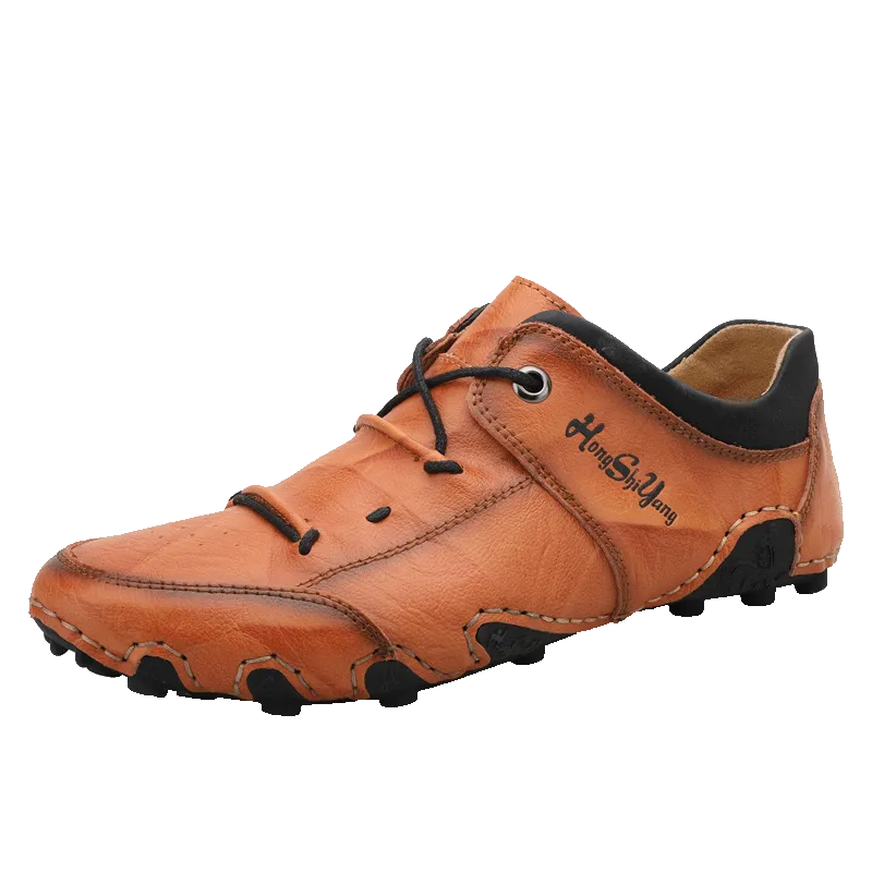 Men Casual Shoes Genuine Leather Octopus Bottom Design Cowhide Luxury Brand Fashion Breathable Driving Shoes Slip on Moccasins