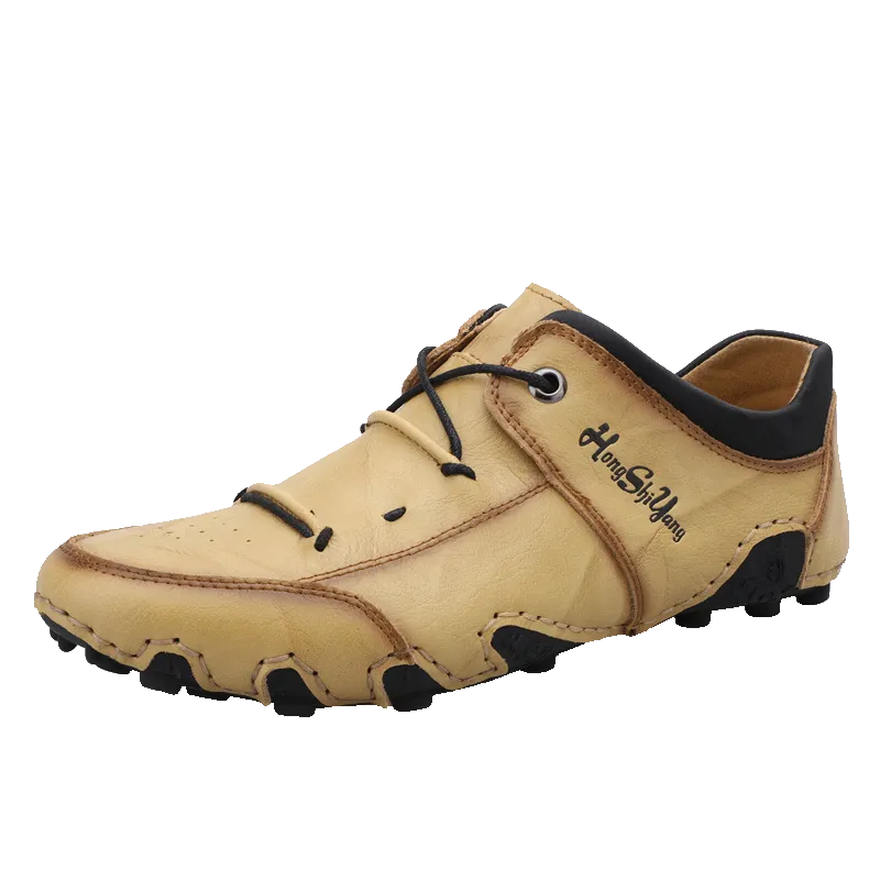 Men Casual Shoes Genuine Leather Octopus Bottom Design Cowhide Luxury Brand Fashion Breathable Driving Shoes Slip on Moccasins