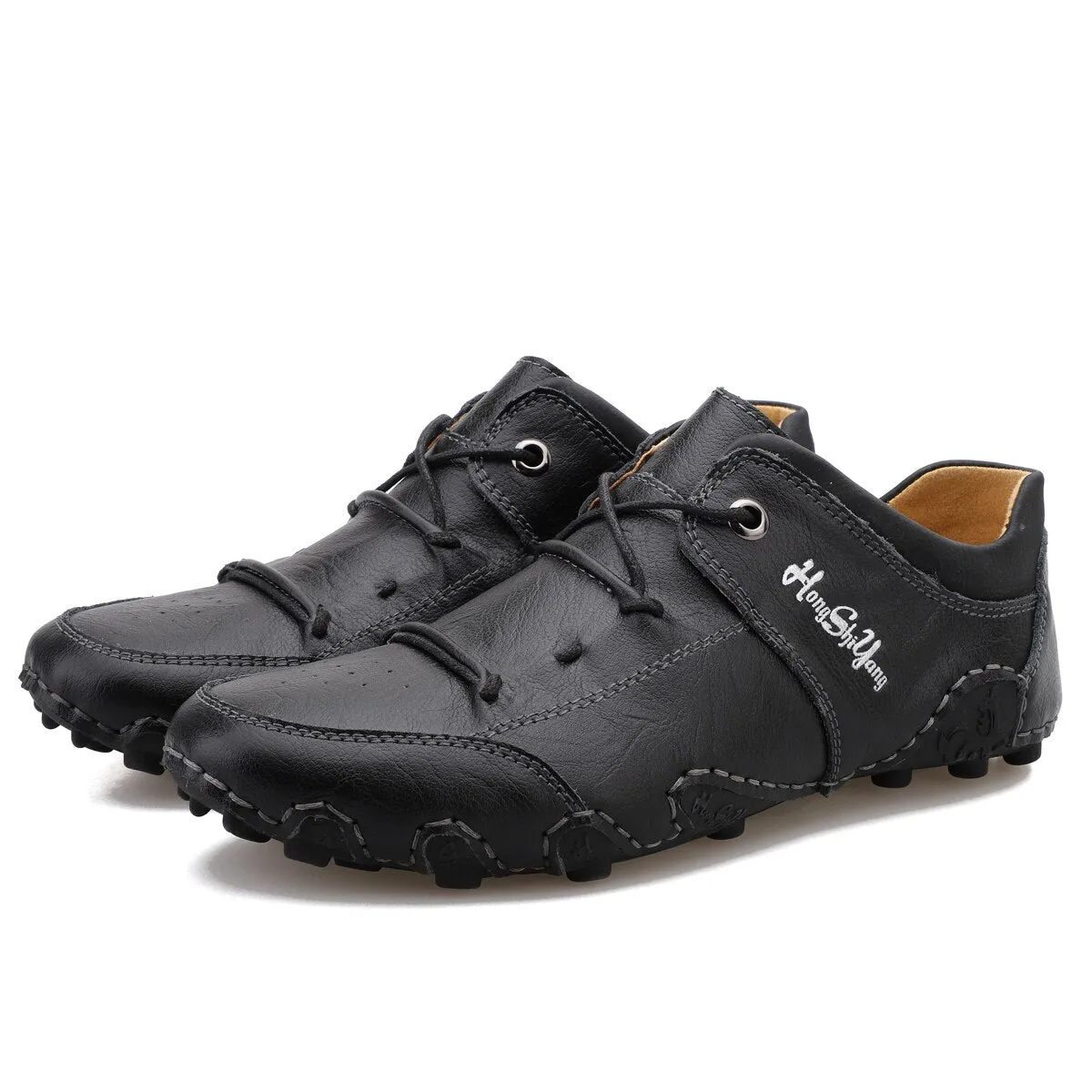 Men Casual Shoes Genuine Leather Octopus Bottom Design Cowhide Luxury Brand Fashion Breathable Driving Shoes Slip on Moccasins