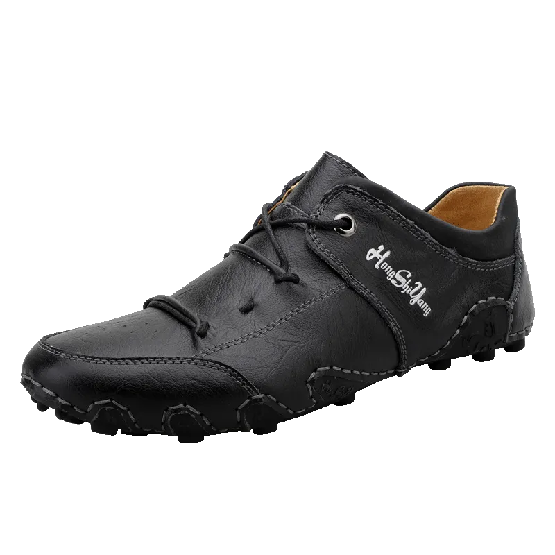 Men Casual Shoes Genuine Leather Octopus Bottom Design Cowhide Luxury Brand Fashion Breathable Driving Shoes Slip on Moccasins