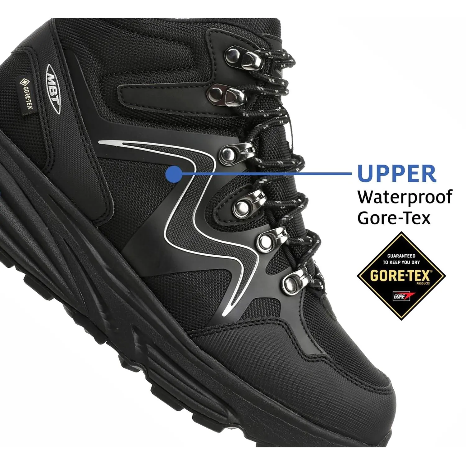 Men's MBT Navada X GTX Black/Black Gore-Tex