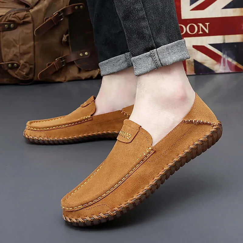 Men's Premium Suede Leather Loafers – Classic Slip