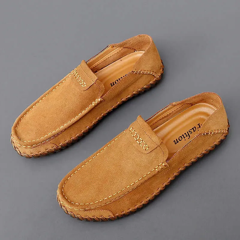 Men's Premium Suede Leather Loafers – Classic Slip