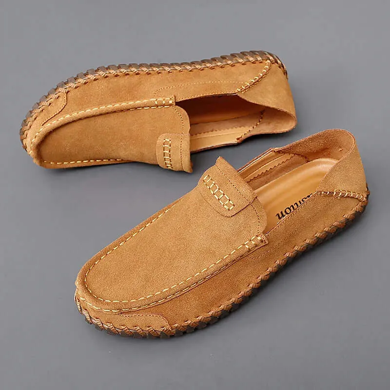 Men's Premium Suede Leather Loafers – Classic Slip