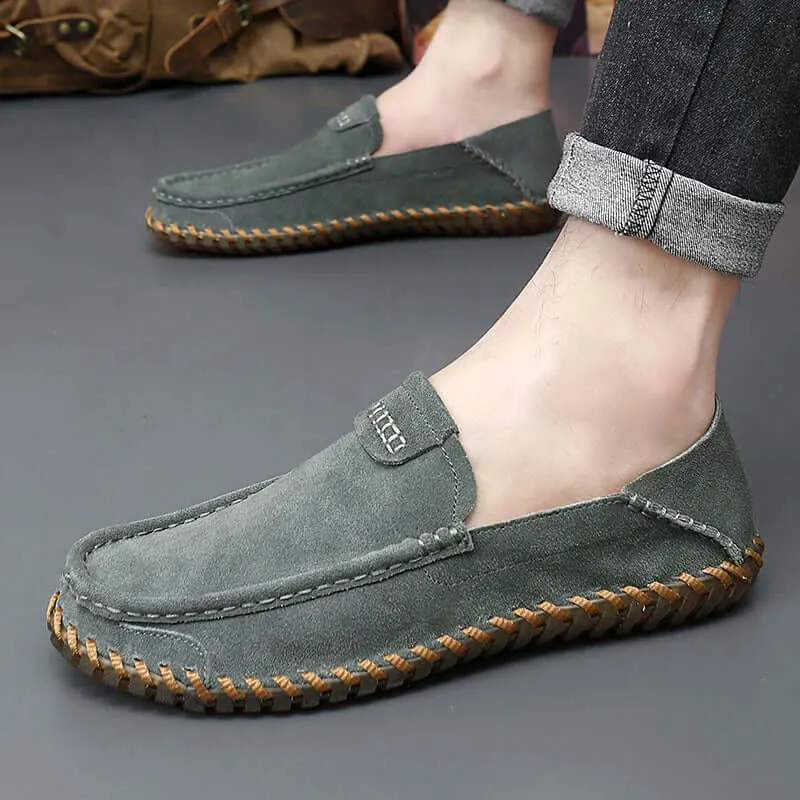 Men's Premium Suede Leather Loafers – Classic Slip